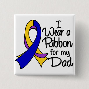 Dad - Bladder Cancer Ribbon Pinback Button