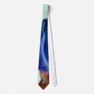 Dad Blue Tulips Neck Tie