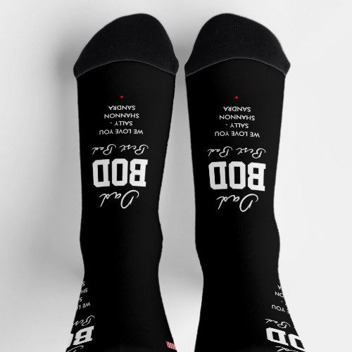 Dad Bod Best Bod Funny Fathers Day Socks
