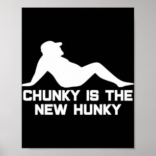 Dad Bod Chunky Is The New Hunky Dadbod Silhouette Poster