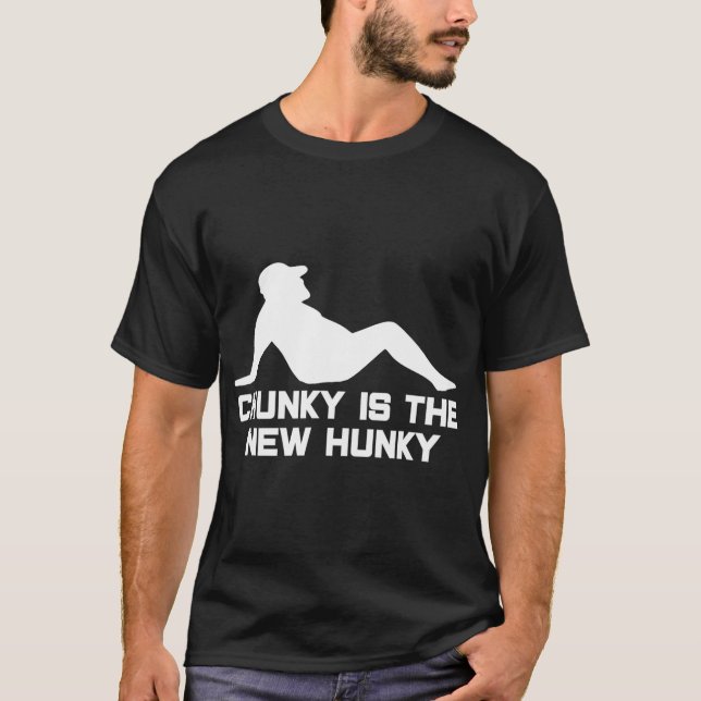 Dad Bod Chunky Is The New Hunky Dadbod Silhouette  T-Shirt (Front)
