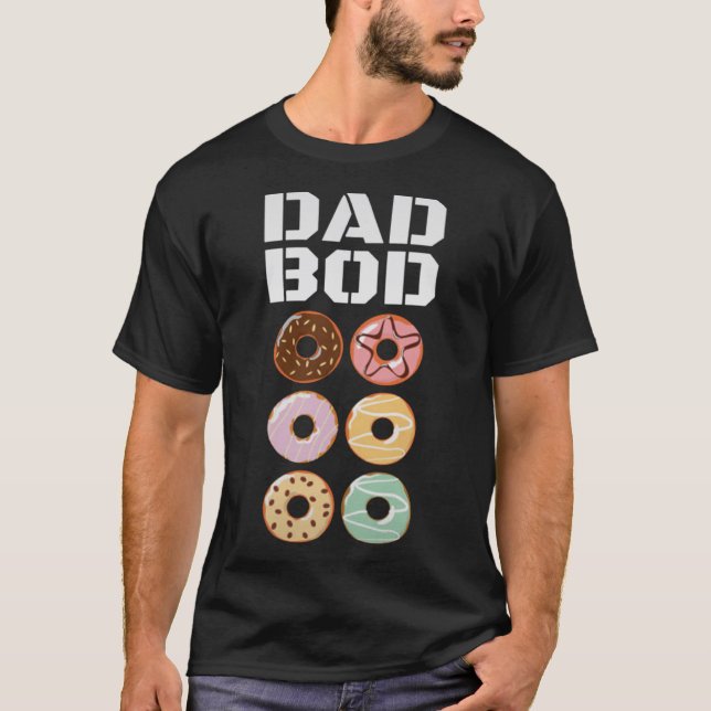Dad Bod   Donut Six Pack Daddy Gym T-Shirt (Front)