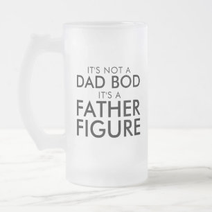 Dad Bod Father Figure Frosted Glass Beer Mug