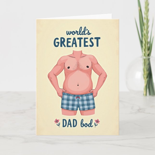 Dad Bod Sweet Fathers Day Card (Front)