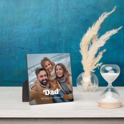 Dad  Boho Text Overlay with Photo Plaque