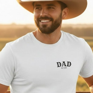 Dad Bold Text Est 2025 T-Shirt