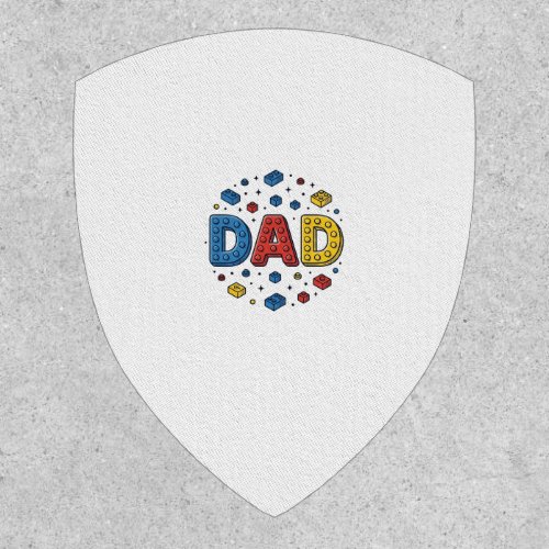 Dad Building Blocks Vintage Vector Design_1 Patch