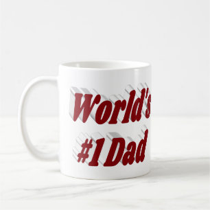 Dad burgundy half text coffee mug