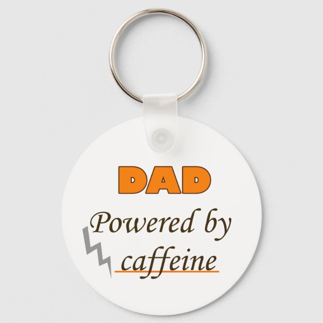 Dad by caffeine keychain (Front)