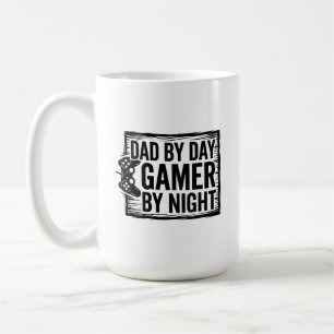 Dad By Day Gamer By Night T-Shirt - Funny Gaming D Coffee Mug
