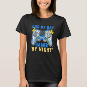 Dad By Day Gamer By Night Video Game Controller Fa T-Shirt