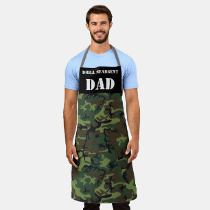 Dad Camoflage Camo Print Army Veteran Apron