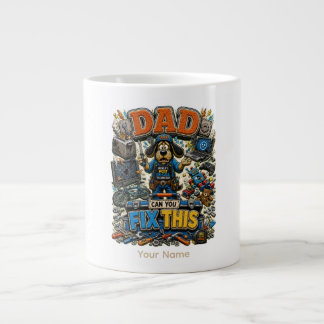 Dad Can Fix This Personalized Funny Dad T-Shirt, C Giant Coffee Mug