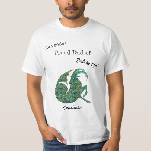 Dad Capricorn Zodiac Sign Birthday T_Shirt