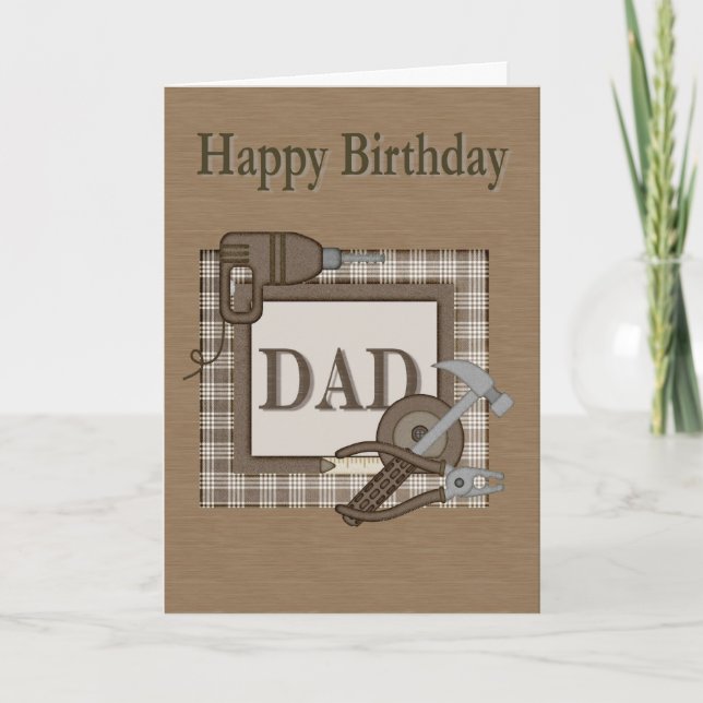 Dad Carpenter Handyman Birthday Card (Front)