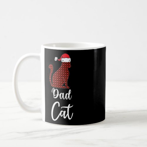 Dad Cat Buffalo Red Plaid Christmas Pajama Family  Coffee Mug