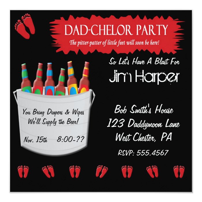 Dads Diaper Party Invitations Template 10