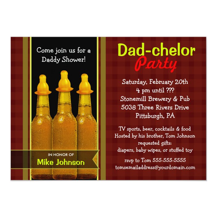 daddy shower invitations