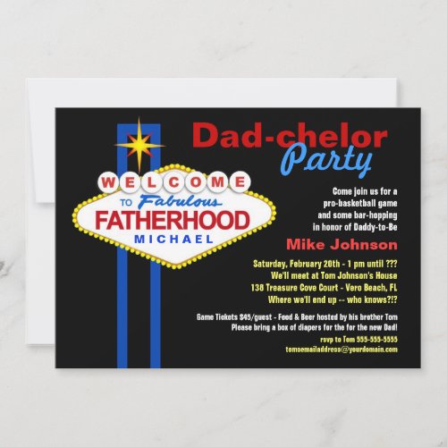 Dad_chelor Party _ Daddy Diaper Keg Invitations