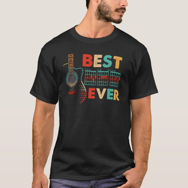 Dad Chords Best Dad Ever Guitar T-Shirt T-Shirt (Front)