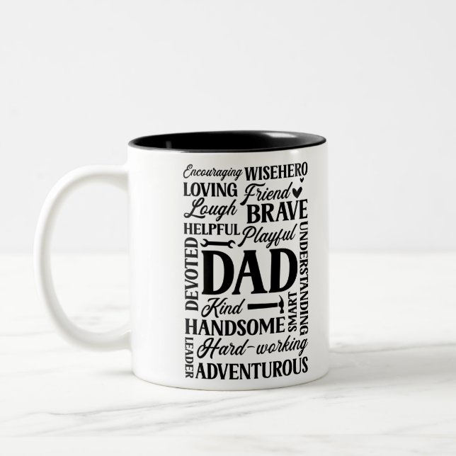 Dad Classic Father’s Day Gift Two-Tone Coffee Mug (Left)