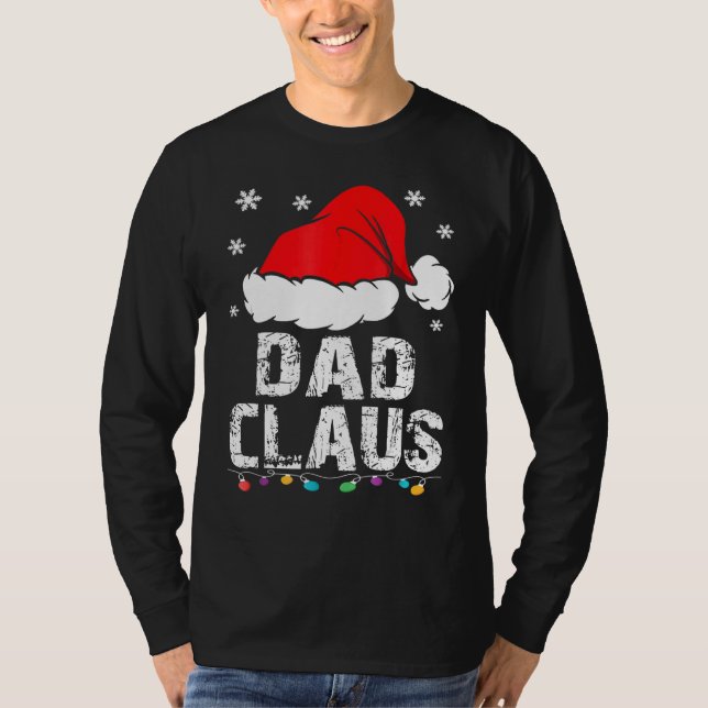 Dad Claus Christmas Pajama Family Matching Xmas T-Shirt (Front)