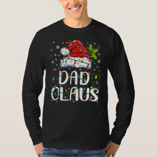 Dad Claus Christmas Santa Hat Matching Family Xmas T-Shirt