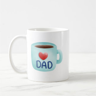 Dad Coffee Mug Watercolor PNG | Father’s Day Mug D