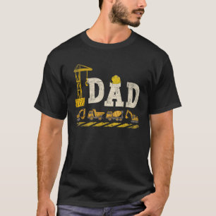 DAD Construction Excavator Kids Matching Family Re T-Shirt