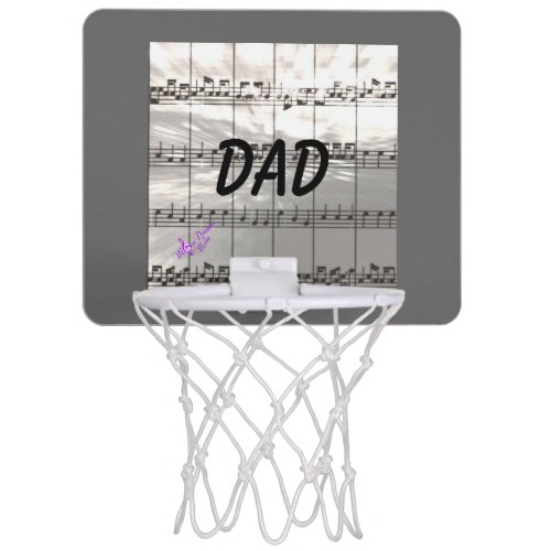 DAD COOL MUSIC NOTES MINI BASKETBALL HOOP