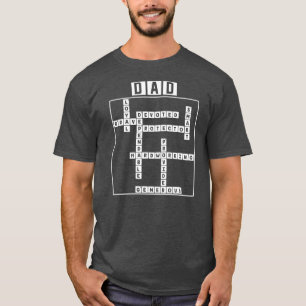 Dad Crossword Puzzle Father's Day Love Word Games T-Shirt