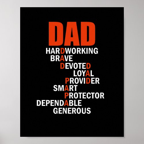 Dad Crossword Puzzle Fathers Day Love Word Poster