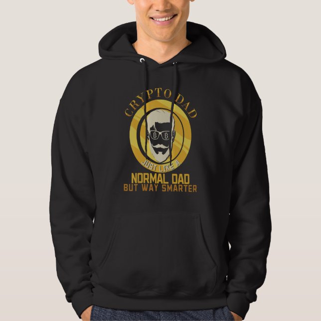 Dad Crypto Bitcoin Cryptocurrency Market Day Trade Hoodie (Front)