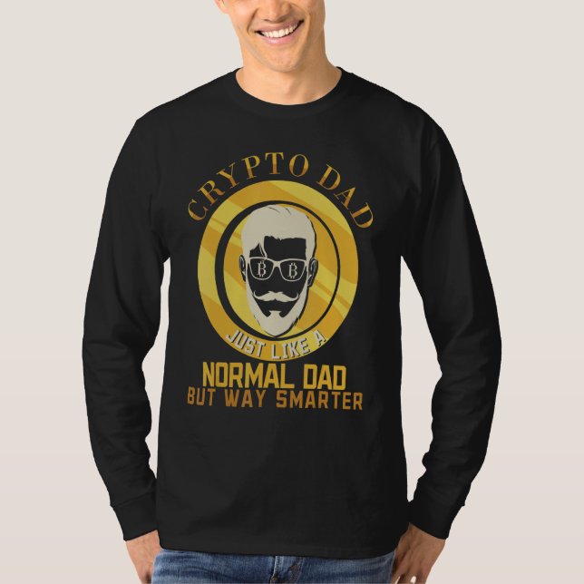Dad Crypto Bitcoin Cryptocurrency Market Day Trade T-Shirt (Front)