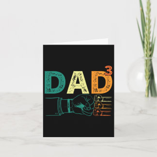 Dad Cubed Dad Of Three Mens Quote Funny Christmas Card