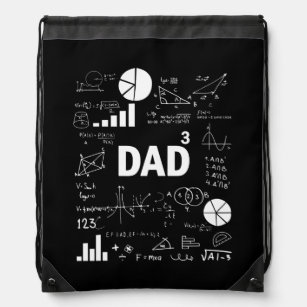 Dad Cubed Third Time Dad Math Third Power Father  Drawstring Bag