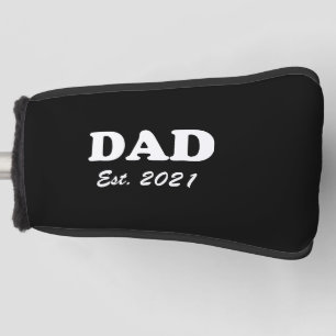 Dad custom established date black personalized golf head cover