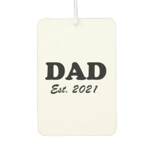 Dad Custom Established date black white modern Air Freshener