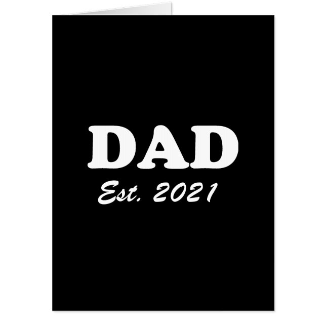 Dad custom established date black white modern card (Front)