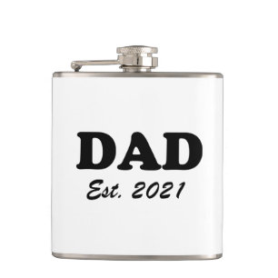 Dad Custom Established date black white modern Flask