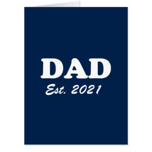 Dad custom established date modern cool big giant card