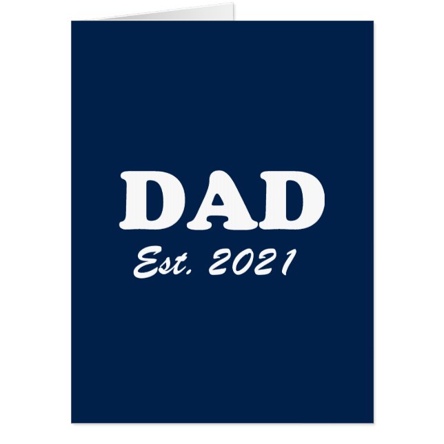 Dad custom established date modern cool big giant card (Front)