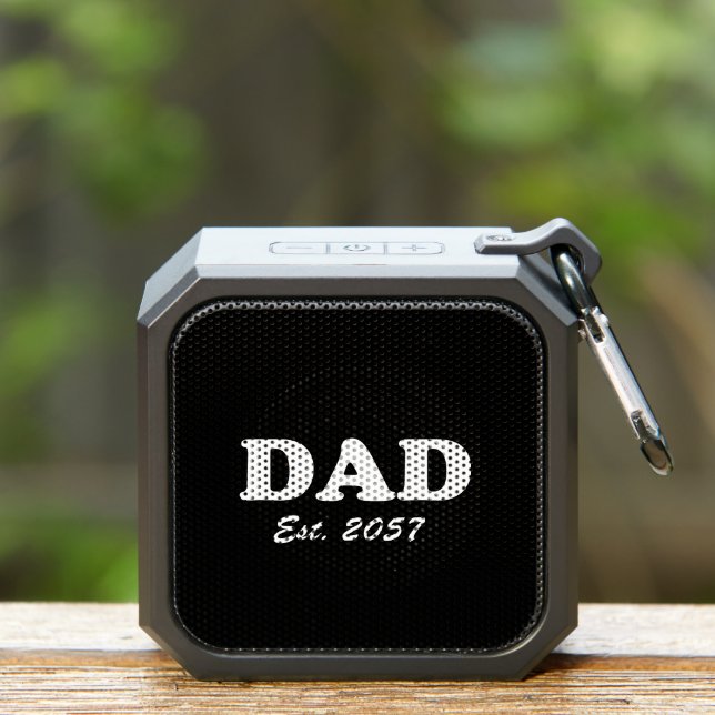 Dad Custom Established date modern funny black Bluetooth Speaker (Insitu(Outdoor))