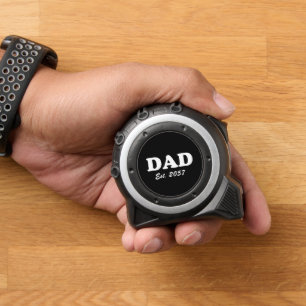 Dad Custom Established date modern funny black Tape Measure