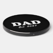 Dad Custom Established date modern funny black Wireless Charger (Front 2)