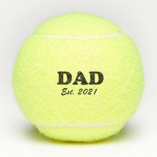 Dad custom established date personalized fun tennis balls