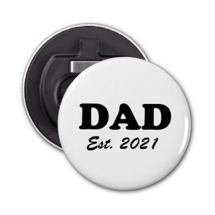Dad custom established date personalized modern  bottle opener