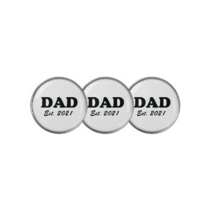 Dad custom established date Personalized modern Golf Ball Marker