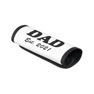 Dad custom established date personalized modern luggage handle wrap