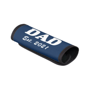 Dad Custom Established navy blue white modern Luggage Handle Wrap